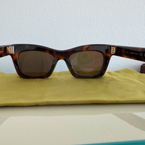Gucci 2024 cat eye tortoiseshell brown sunglasses - Picture 6 of 10